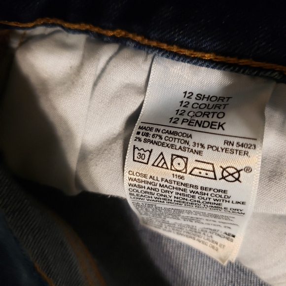 OLD NAVY Mid Rise Jeans Womens Size 12 Short Power Slim Straight Leg Denim - Picture 6 of 13